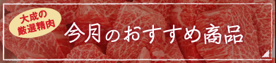 今月のおすすめ商品